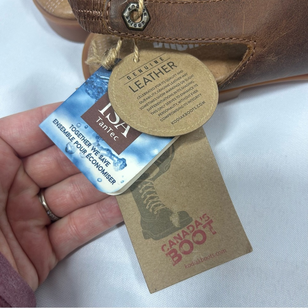NWT Kodiak | Makena Genuine Leather Brown Sandals Slingback Women’s Size 9.5 - Picture 3 of 12